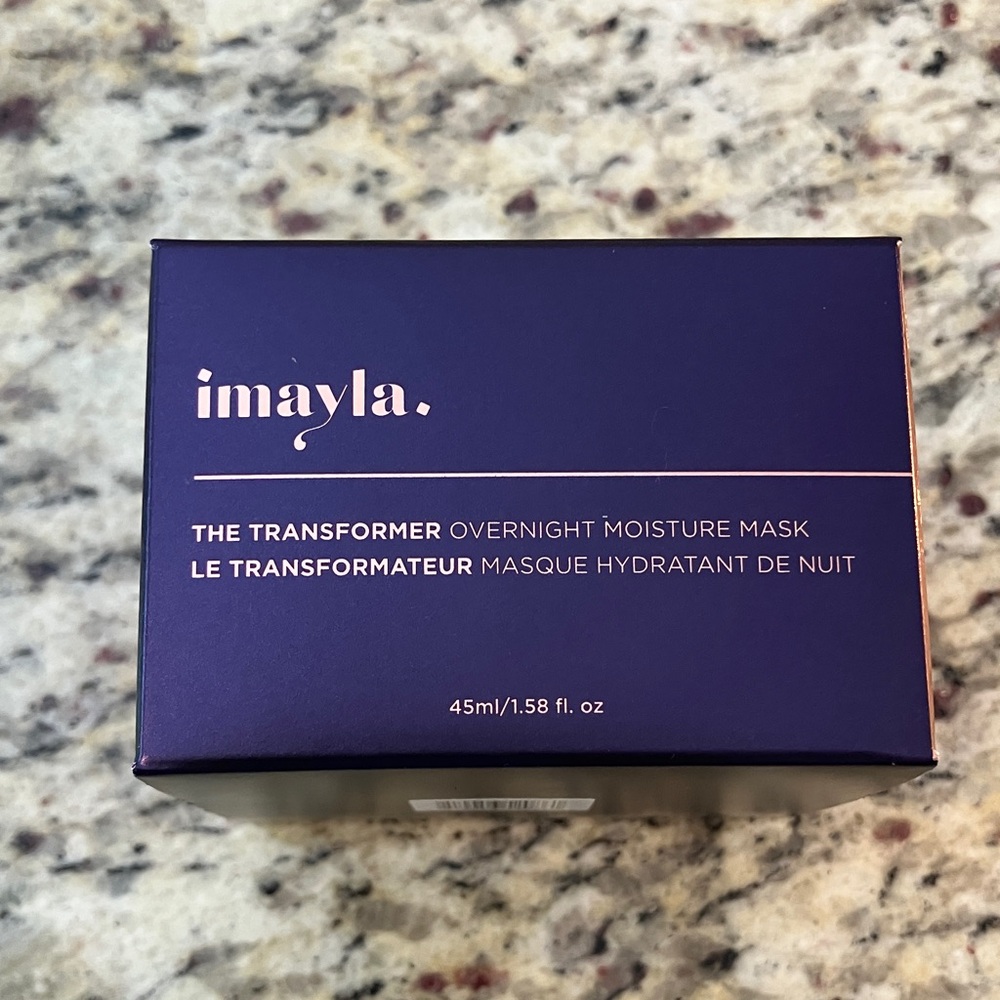 Imayla The Transformer Overnight Moisture Mask 45ml Vegan Cruelty-Free White New
